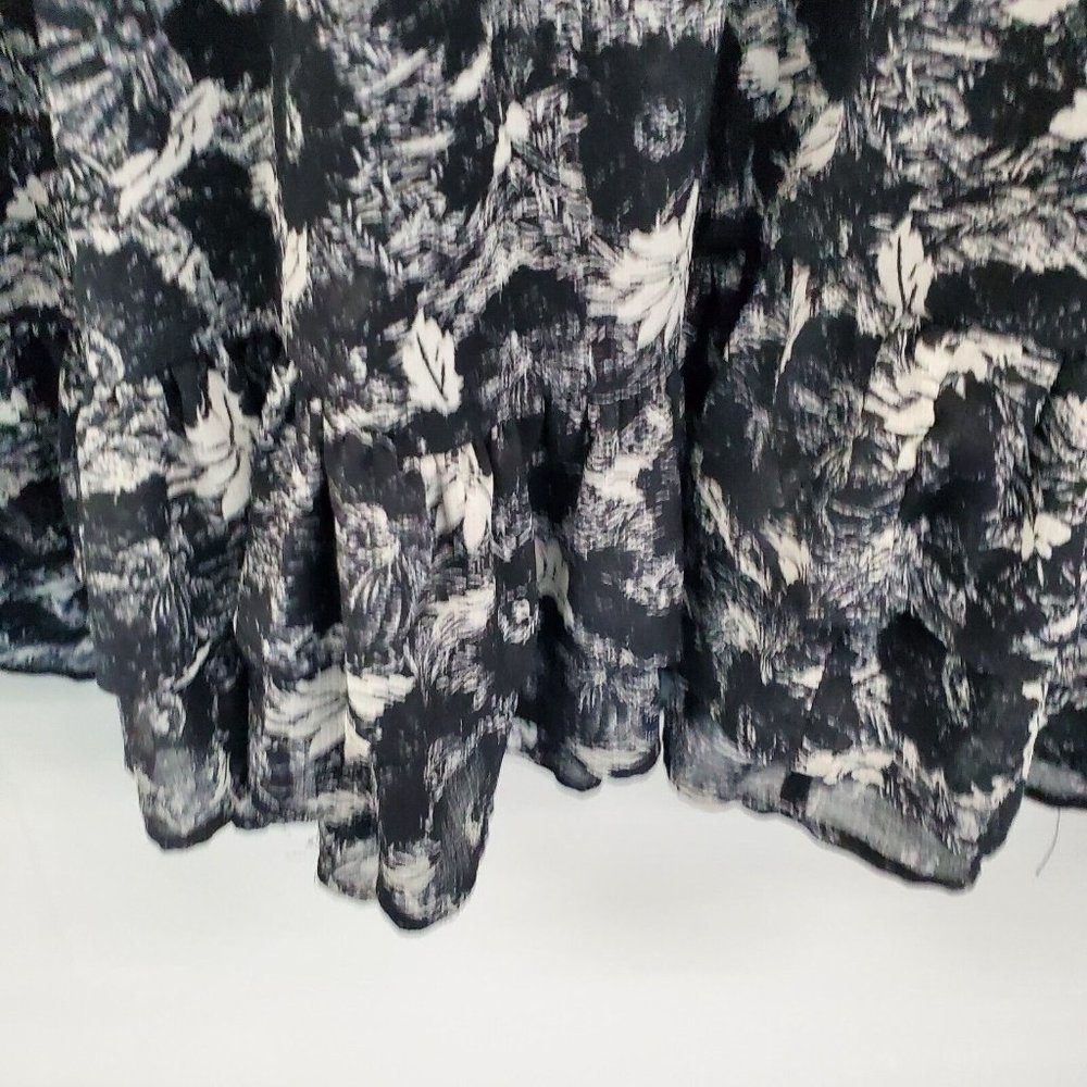 Free People Black & White Floral Mini Dress - Picture 6 of 16